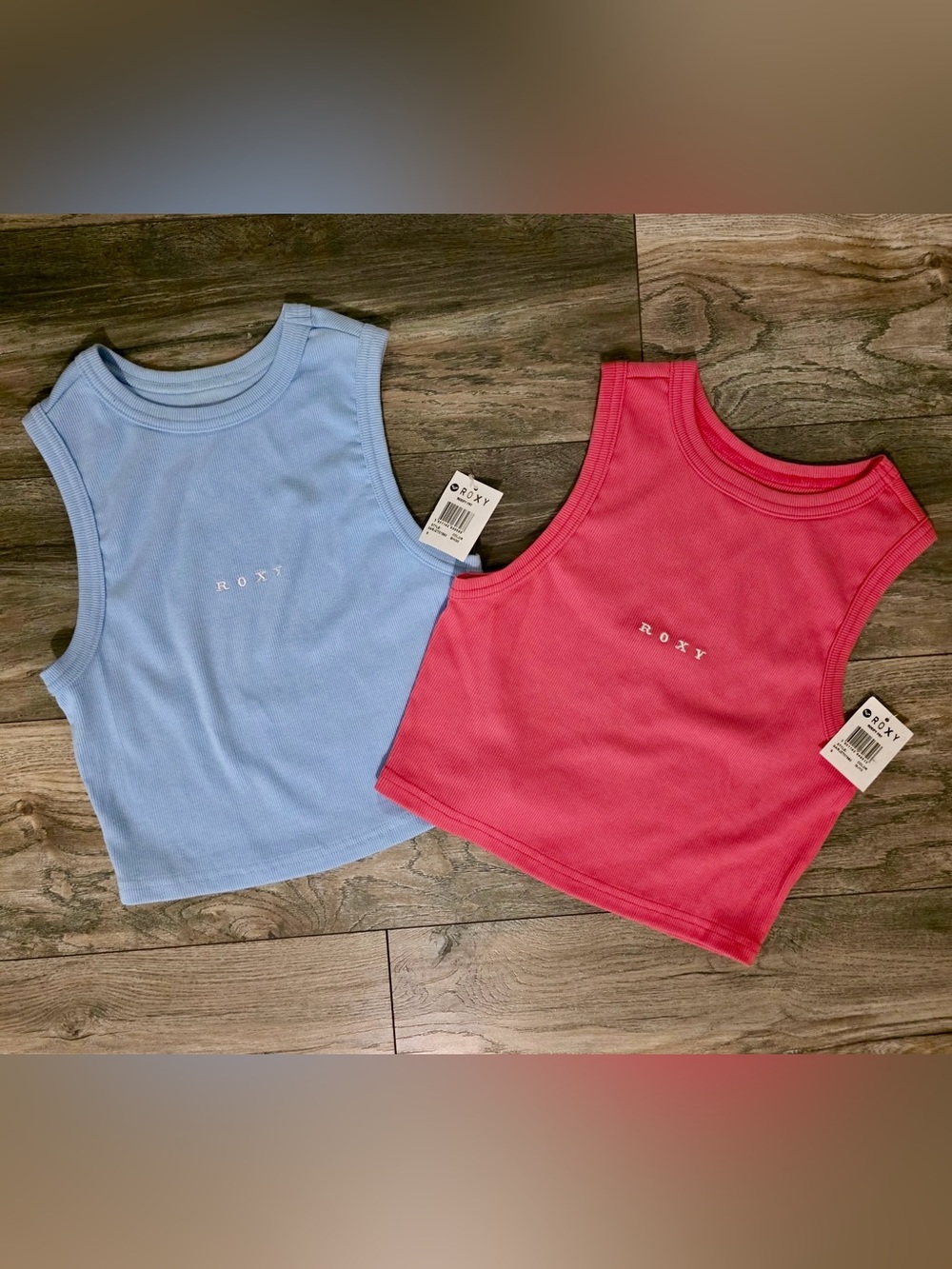 Roxy Tank Tops in Pink and Light Blue - Set of 2